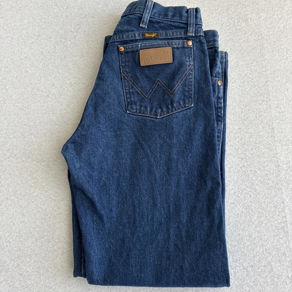 Wrangler Cowboy Cut Dark Denim Men's Jeans 13MWZ 33x30 Western Rodeo Workwear